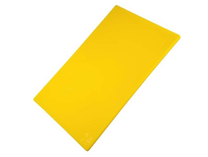 Schneidebrett aus Kunststoff Extra Groß – Farbe Gelb: Für Geflügel – Farbcodierung nach HACCP – Profi Gastro Schneidebretter – Spülmaschinenfest, ca. 45 x 30 cm – FMprofessional