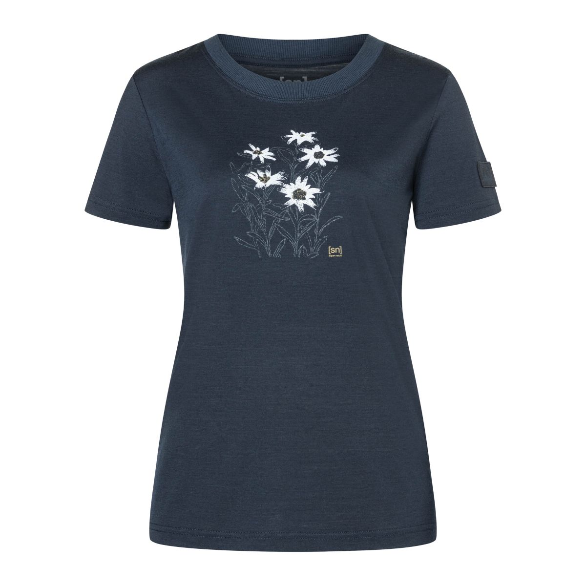 Super.Natural W Edelweiss BIO J Tee blueberry/various (W55) L SNWS03007W55L