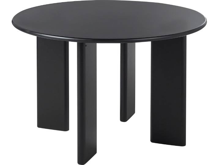 BELIANI Esstisch Schwarz MDF-Tischplatte Rund ø 120 cm für 4 Personen Minimalistisch Modernes Design Esszimmer Ausstattung Möbel