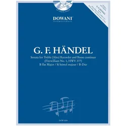 Sonate B-Dur HWV377 (+CD) für Altblockflöte und Bc, Fachbücher von Georg Friedrich Händel