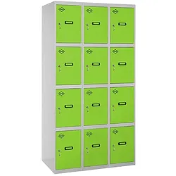 SimonRack Spind Schrank, Metallschrank, Schließfachschrank, Schloss, 3 Abteile, 1800x1200x500 mm  - Simonlocker