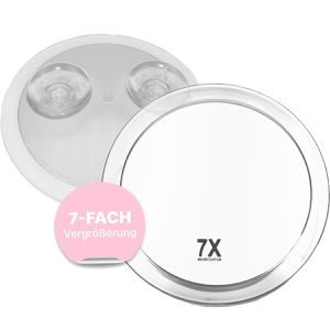 Fantasia Kosmetikspiegel 1356, transparent, 7-fach Vergrößerung, mit Saugnapf, Ø Spiegel 15 cm