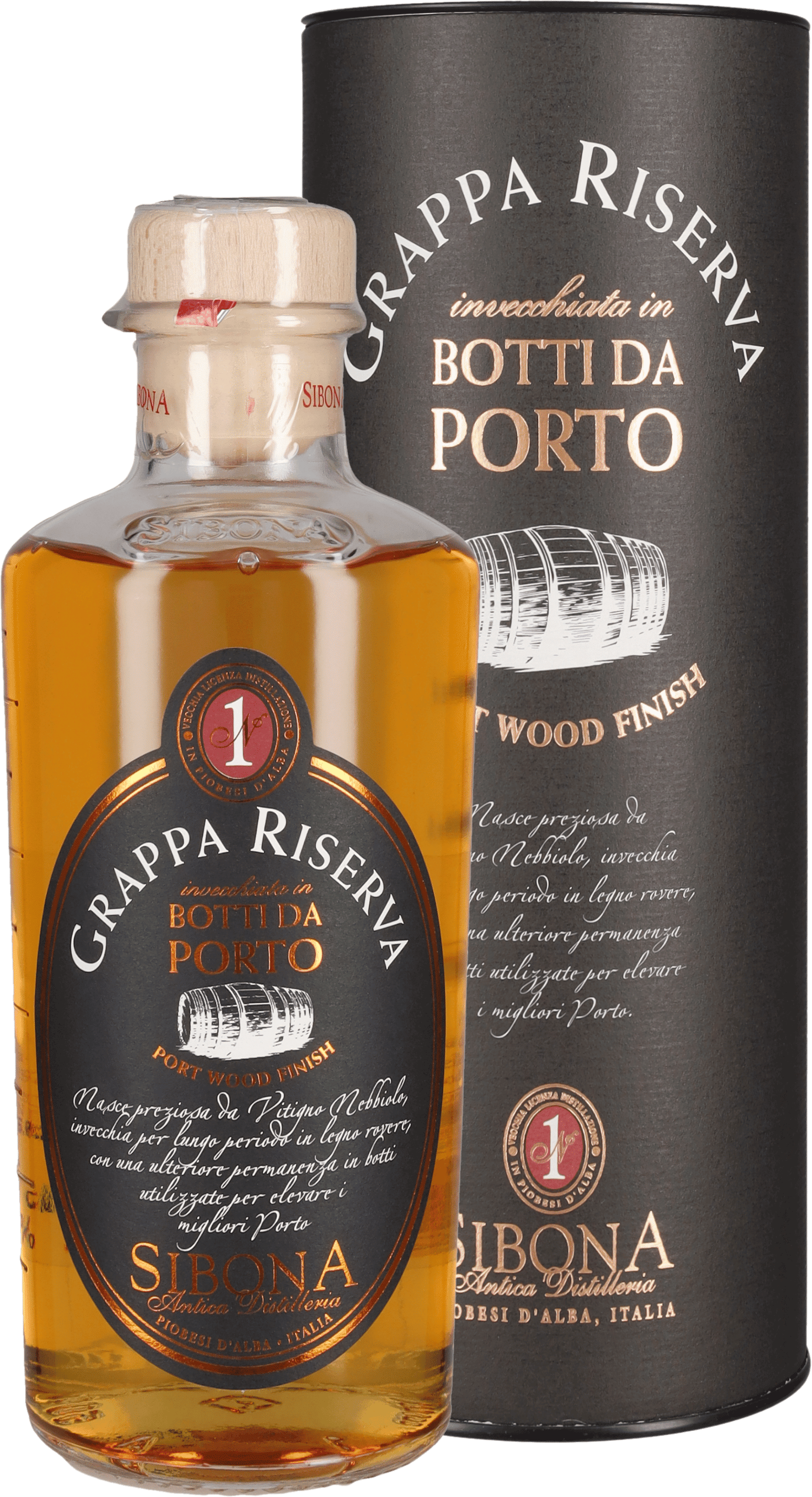 Sibona Grappa di Nebbiolo Riserva affinata in Botti di Porto 50cl