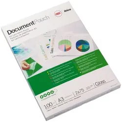 GBC Laminierfolien Document Pouch A3 100 Stück 75 mic transparent, 30.3x42.6 cm