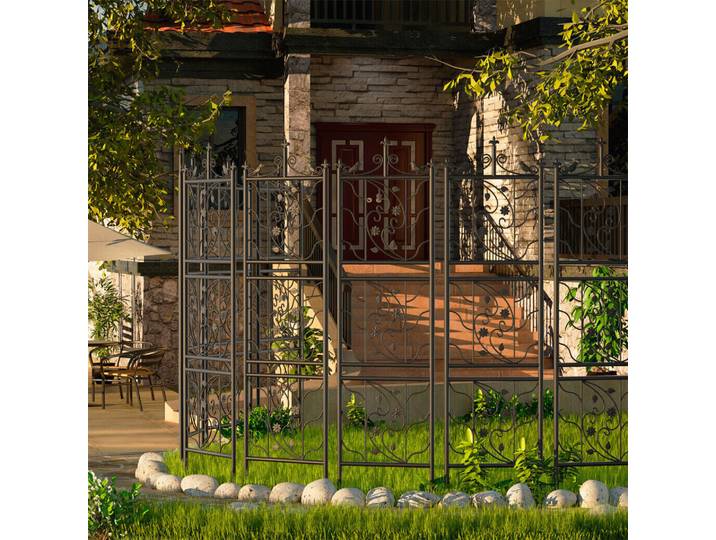 Optique-Treillis de jardin en métal, clôture de panneau de grille de cuir chevelu d'oiseau, cadre de support de jardinière grimpante, 2 pièces