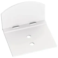 2 x Abrutschwinkel Haltewinkel halbrund weiß Alu – für Alu-Pvc 16 mm Sprossensystem