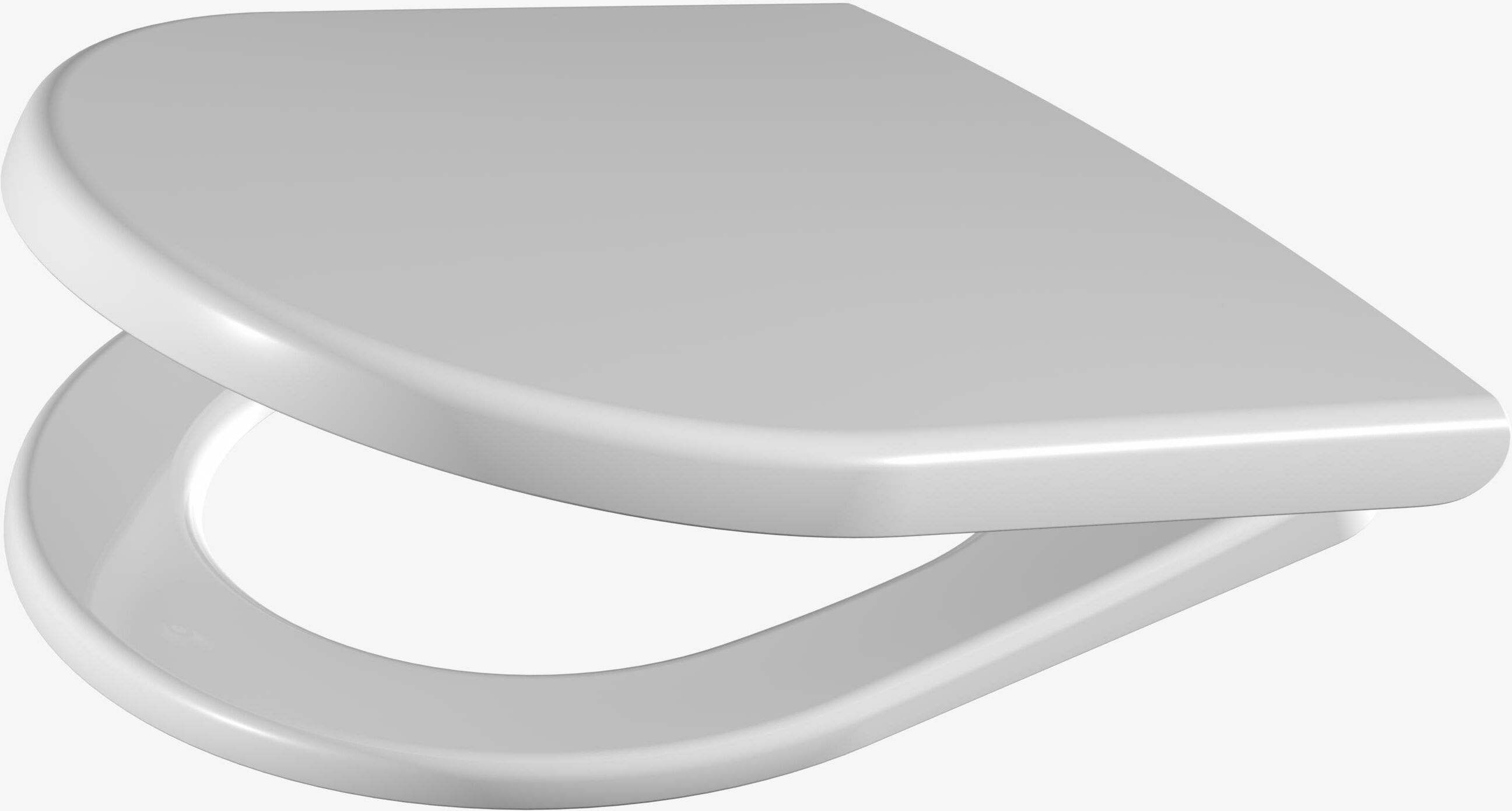Pagette Pagette Subline WC siège 795370702 blanc, avec revêtement, Inox charnière excentrique