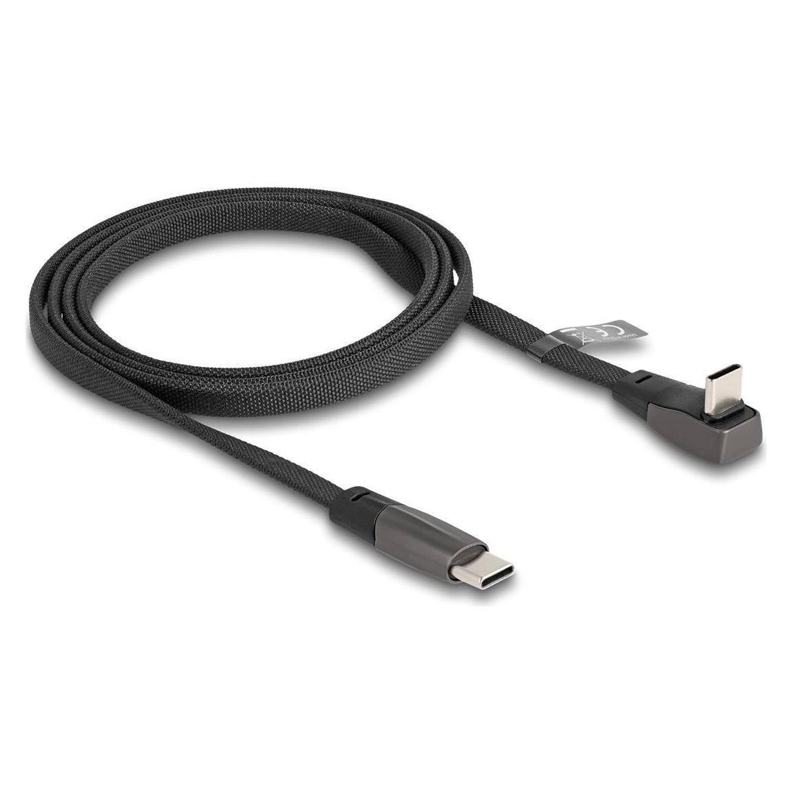Delock USB 2.0 Flachbandkabel USB Type-C Stecker zu USB Type (1 m, USB 2.0, 60 W) (80751)