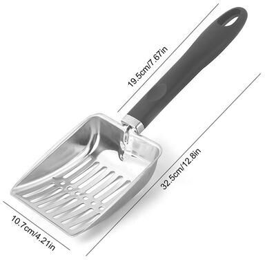BlastClean Heavy Duty Fireplace Ash Shovel Ash Sifter For Wood Stoves, Fire Pits & BBQ Grills silver