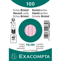 Exacompta Karteikarten liniert DIN A7 100 St eingeschweißt