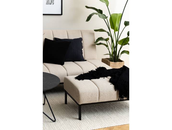 Repose-pieds capitonné 100 x 41 x 61cm Beige