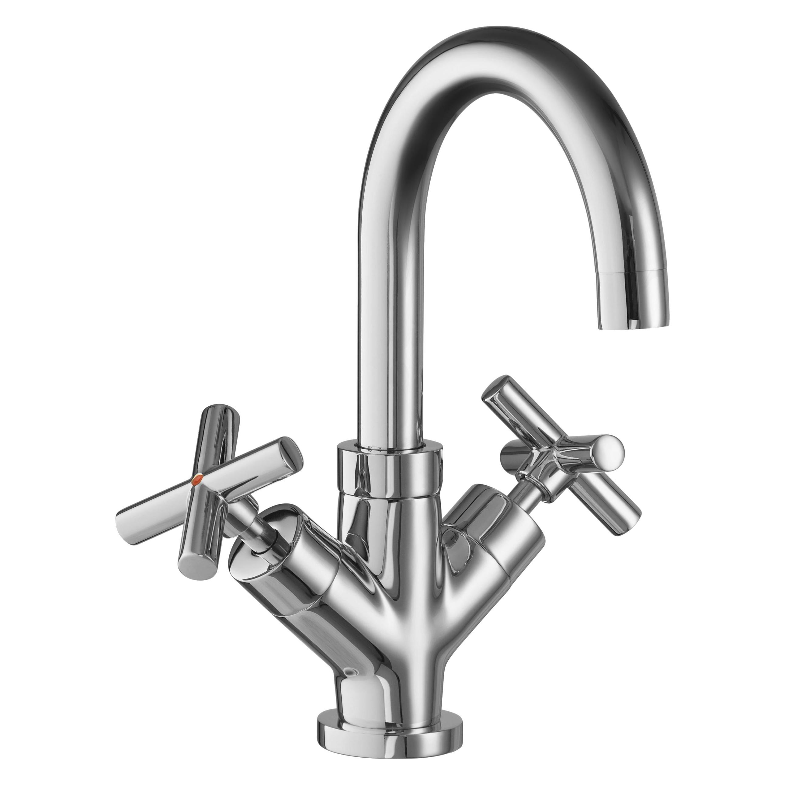 Omnires Moderner, bodenstehender Waschtischhahn aus Chrom (MODERN C301 CR)