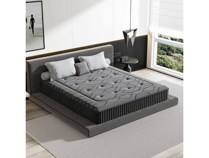 Matelas140 x 200 x 30 cm DEWINNER Mousse à mémoire de Forme Ressorts individuels Hauteur 30 cm Absorbant