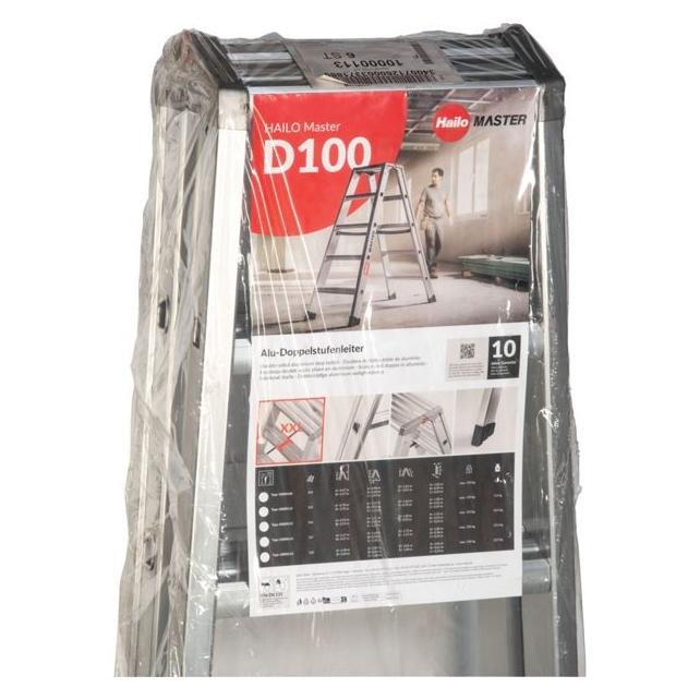 Hailo Master D100 2 x 6 Stufen-Leiter (Trittleiter, 132 cm) (10000113)