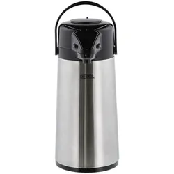 Thermos Jug with pump 1.9L - Steel/Black (15095), Thermoskanne, Schwarz