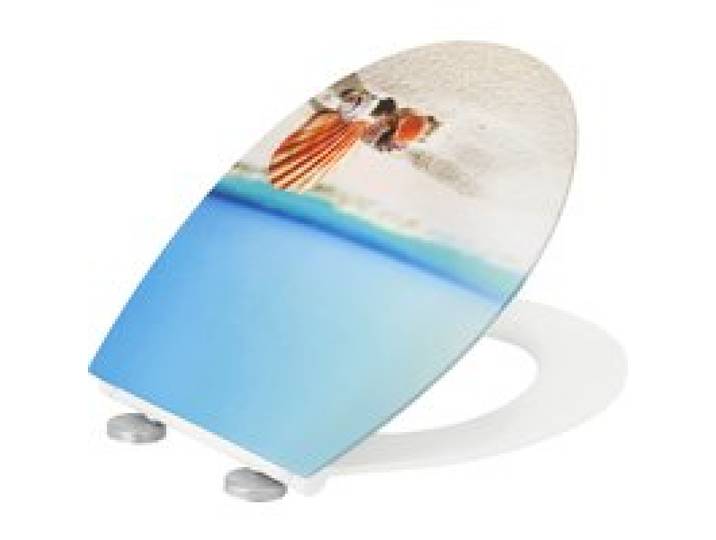 LIVARNO® Abattant WC Premium, avec fermeture en douceur (plage)