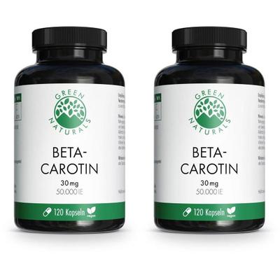 Green Naturals Beta-Carotin 30mg 50.000 I.e. vegan 2x 2x120 St Kapseln