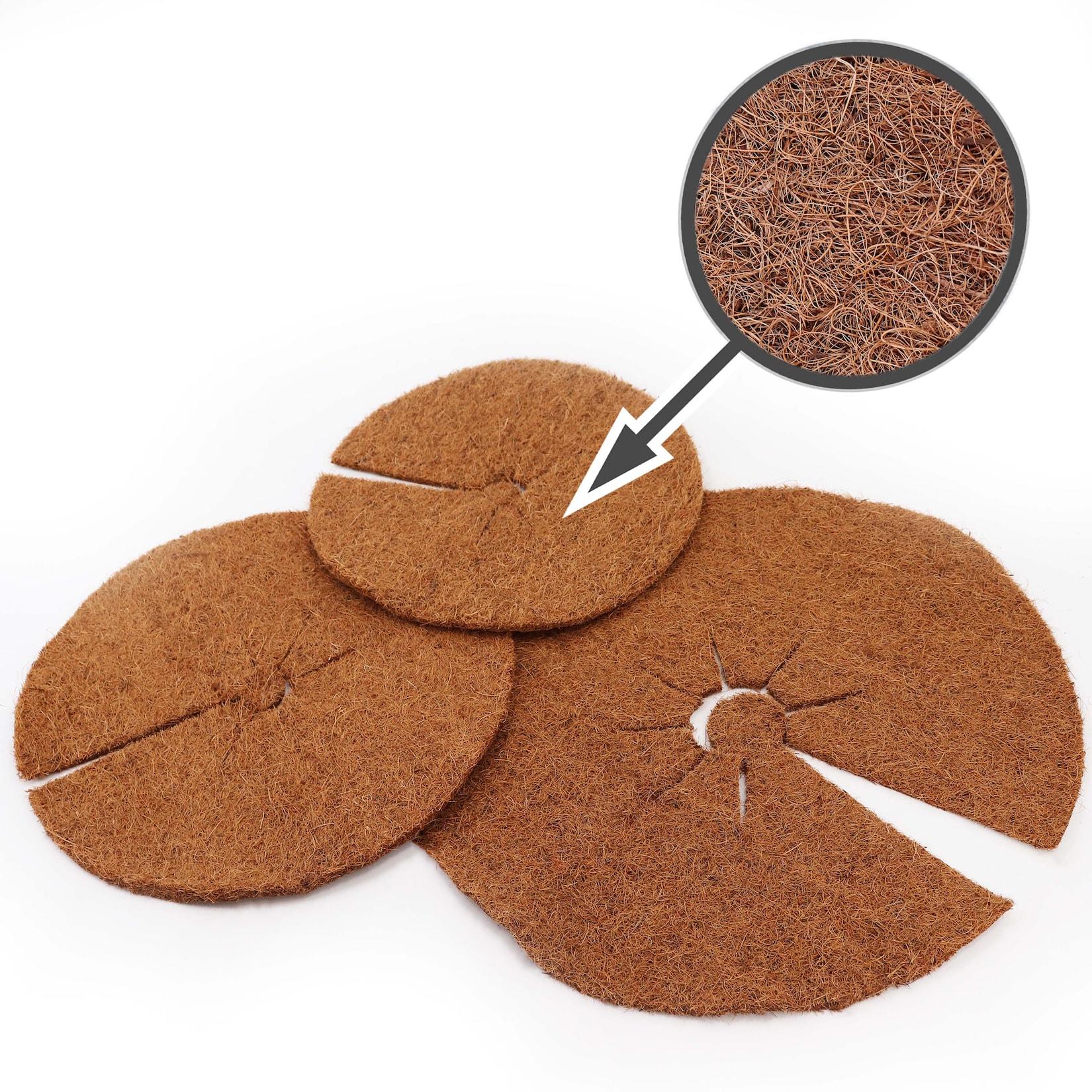 Aquagart 10 Kokos Mulchscheiben 30cm Kokofasermatte Kokosfaser Pflanzenschutzmatte Kokos
