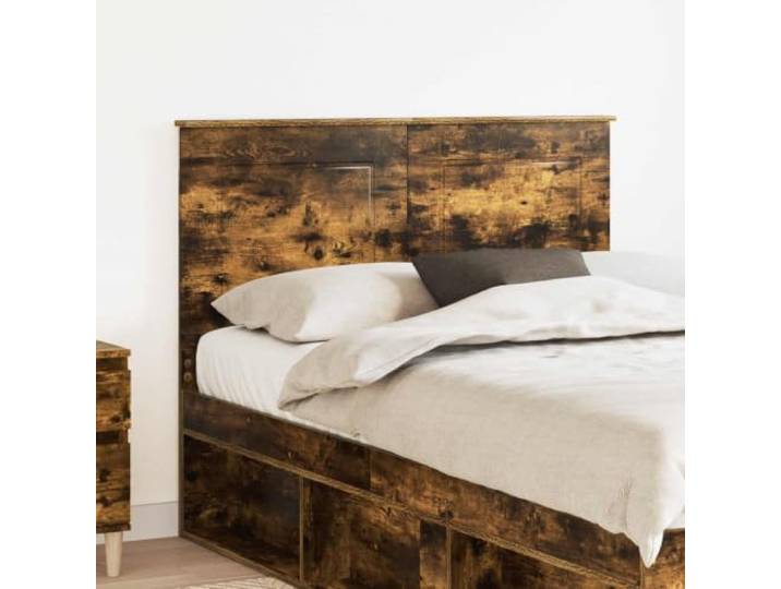 Kopfteil Eiche Geräuchert 100 cm Ingenieurholz Wandmontage höhenverstellbar