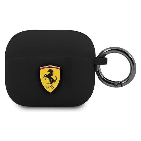 Ferrari FEA3SILBK AirPods 3 cover czarny/black Silicone (Kopfhörer Hülle) (FER000457-0)
