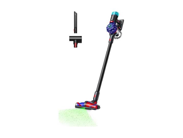 DYSON Akku-Hand-und Stielstaubsauger Dyson V10 Konical™ Schwarz/Blau , bunt (schwarz, blau), B:25cm H:21cm T:116cm, Akkusauger, Akku-Hand-und Stielstaubsauger