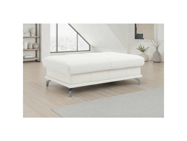 Sit & More Hocker Costello E, Weiß, Metall, Echtleder, Nappaleder, rechteckig, 133x47x72 cm, Wohnzimmer, Hocker, Sitzhocker