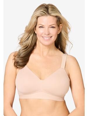 Plus Size Women's Leading Lady® The Aurora Microfiber Lightly Lined T-Shirt Bra by Leading Lady in Sand (Size 48 A)