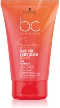 Schwarzkopf Professional BC Bonacure Sun Protect Scalp, Hair & Body Cleanse champô para cabelo e corpo 100 ml. BC Bonacure Sun Protect Scalp, Hair & Body Cleanse