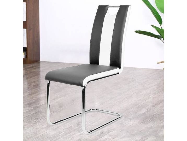 Chaises de salle à manger Bow - YIPEEMA - Noir et blanc - 39 5 x 49 x 108 5 cm