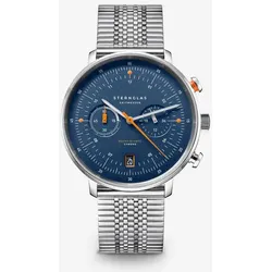 STERNGLAS - HAMBURG CHRONO - EDITION KÜSTE - blau - silber - SuperSlim 20 silber / 42MM