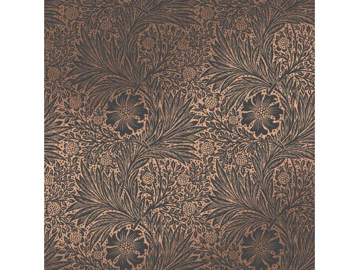 William Morris at Home Vliestapete Ringelblume, faserig 1000x52cm, Kupferfarben, Schwarz, Papier, Kunststoff, Floral, Baum/Pflanze/Natur, Rechteckig, 52x1000 cm, Tapeten & Wandverkleidungen, Vliestapeten