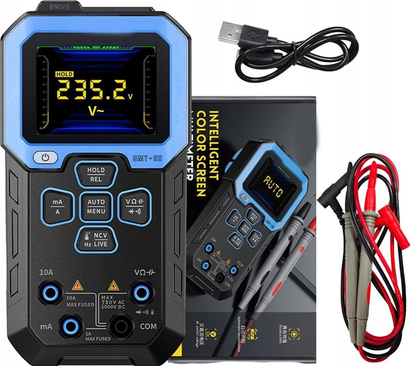 FNIRSI DMT-99 Universele digitale multimeter, spanningsmeter en stroommeter