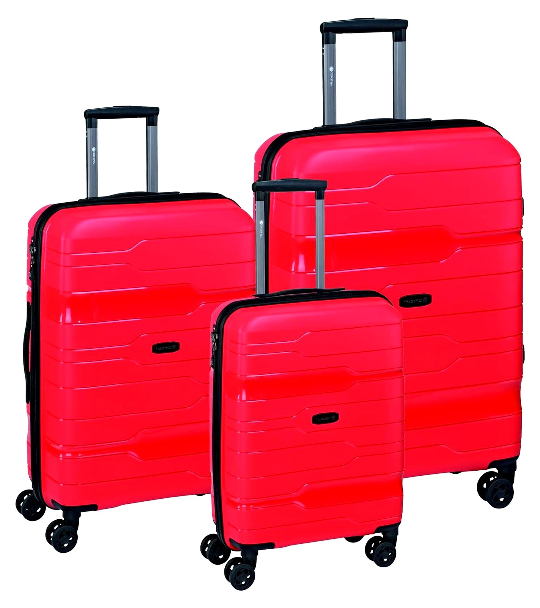 CHECK.IN Memphis Trolley-Set 3-teilig in Rot