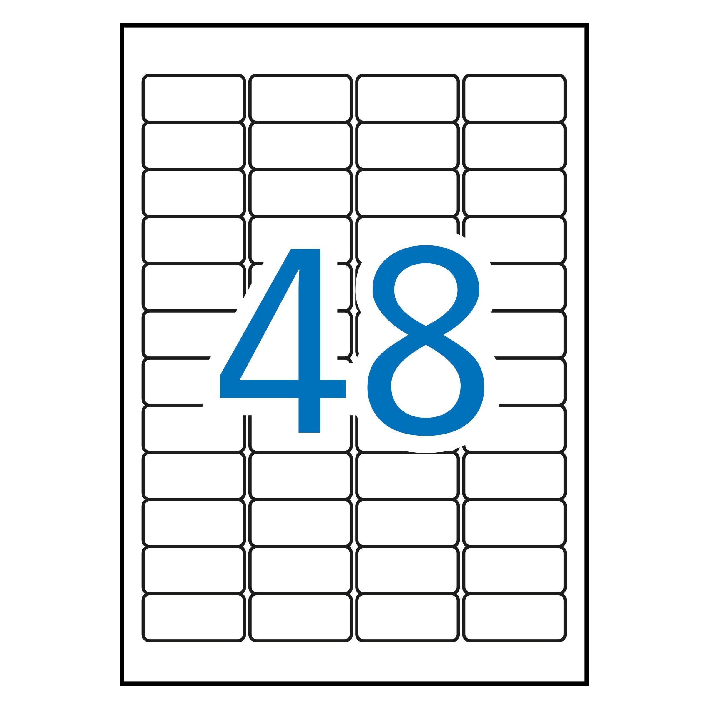 Apli Wetterfeste Folien-Etiketten, 45,7 x 21,2 mm, weiá (12112)