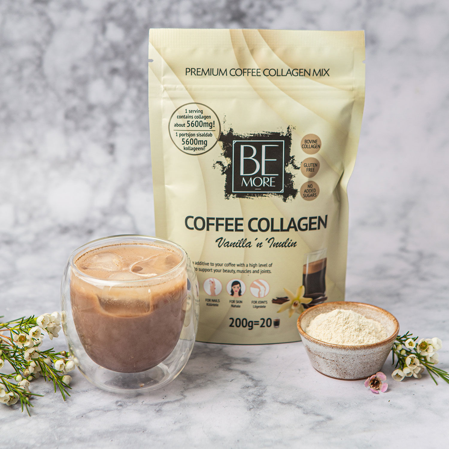 BE MORE Coffee Collagen Vanilla'n'Inulin 200g