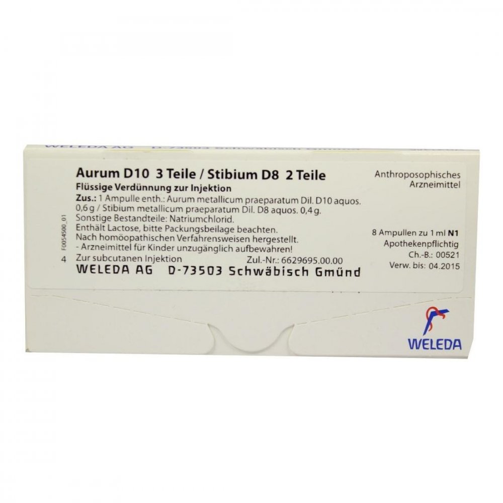 WELEDA AG Aurum D10/ Stibium D8 Ampullen 01619173