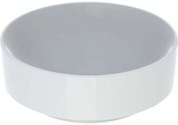 Geberit VariForm Aufsatzwaschtisch 500768012 d= 40cm, ohne Hahnloch, Überlauf, rund, weiß