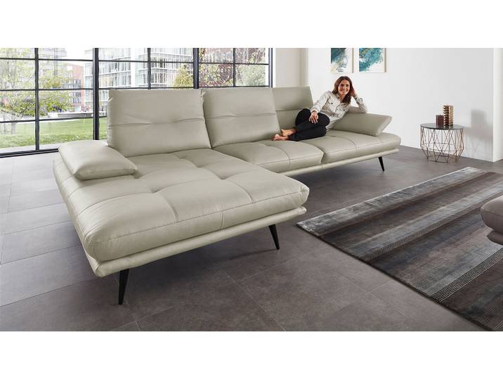 Echtleder Sofa Roma mit Sitzverstellung