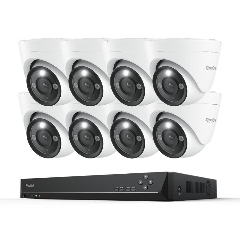 Reolink RLK16-1200D8-A, 12MP PoE Überwachungssystem, 16CH 4TB HDD NVR & 8X Überwachungskamera, 24/7 Aufzeichnung, Spotlight, Smarte Erkennung