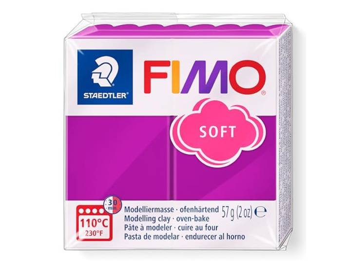 STAEDTLER 8020-61 - Fimo Soft Normal Block Modelleermassa, 57 g, paars