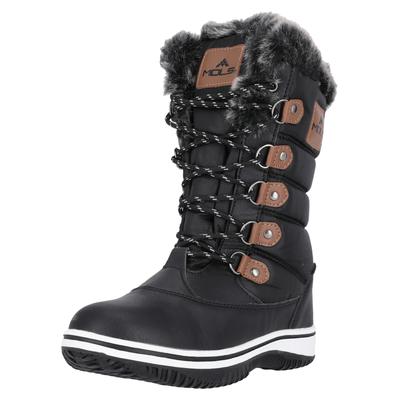Stiefel MOLS "Enfield", Damen, Gr. 41, schwarz, Lederimitat, Synthetik, Schuhe Stiefel, mit modischem Kunstfell-Besatz