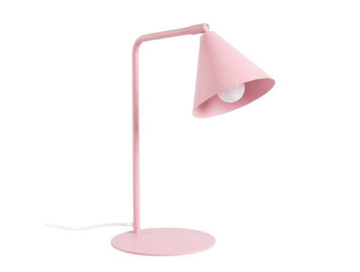 Lampe de bureau acier rose h 35 cm
