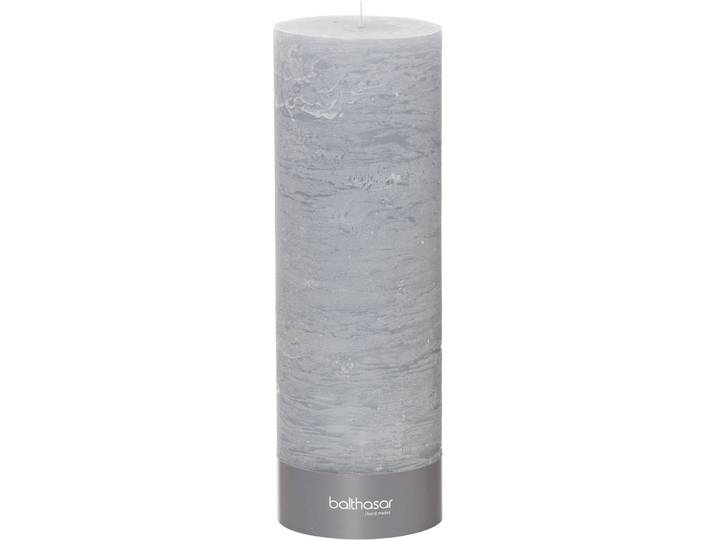 Balthasar Zylinderkerze Rustico - Farbe: hellgrau - Material: Wachs - 147