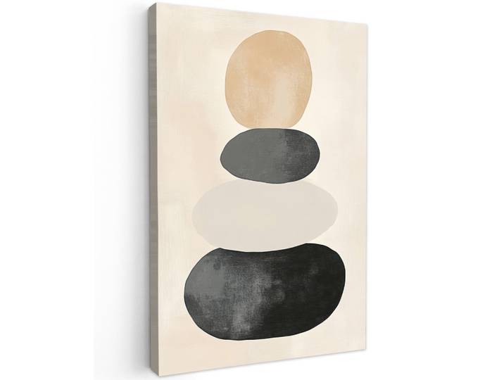 LEINWANDBILD Japandi - Wabi sabi - Beige Wanddeko 40x60 cm