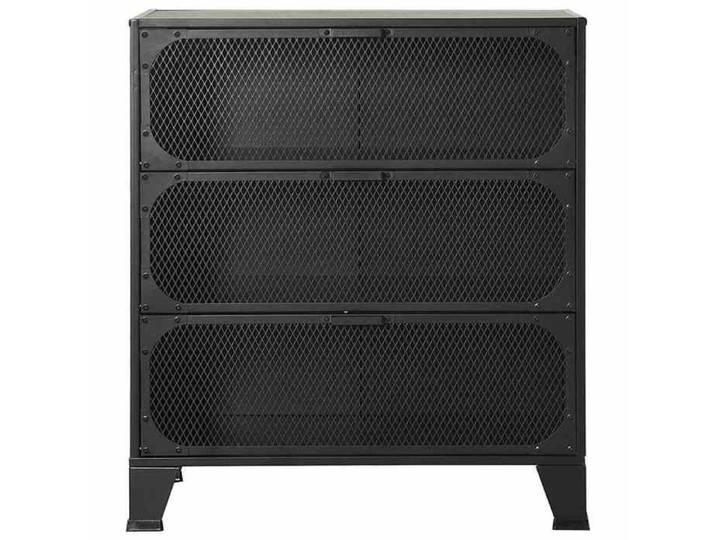 CHIC Armoires de Rangement 2 pcs Gris 72 x 36 x 82 cm en métal et MDF avec 2 étagères et 3 portes &jqr26d