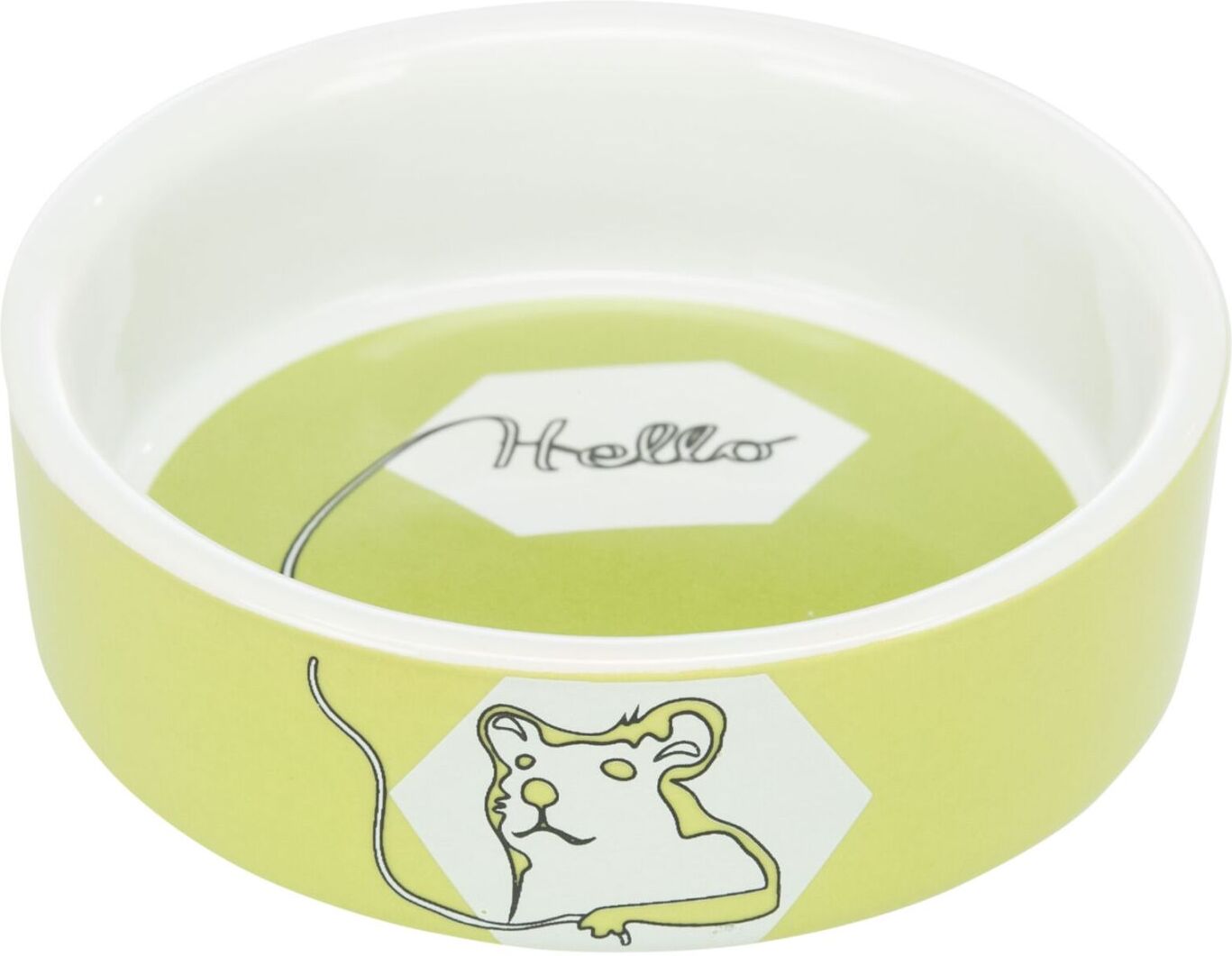 TRIXIE Napf, Comic-Hamster Hello, Keramik, 90 ml / Ø 8 cm