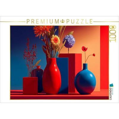 CALVENDO Puzzle Schlicht, klar, beruhigend und die Blume wird zur Essenz der Stille | 1000 Teile Lege-Größe 64x48cm Foto-Puzzle für glückliche