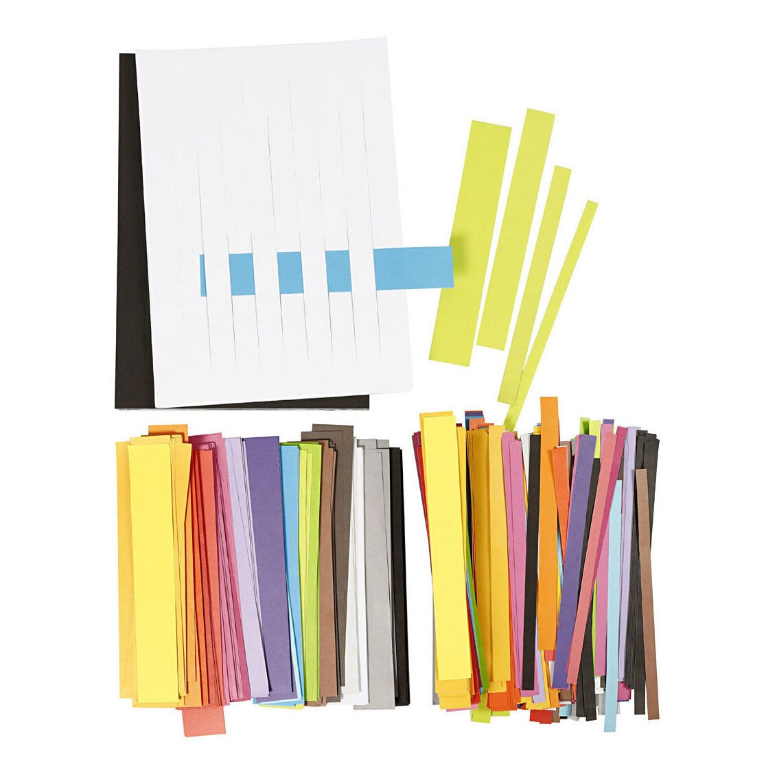 Creativ Company Papier Vlechtset Knutselpakket met Meerkleurig Karton