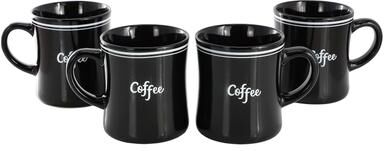 Gibson Homewares 15 Ounce Black Fine Ceramic Mug