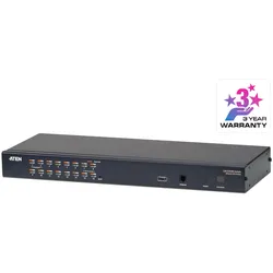 ATEN KH1516A 16-Port Cat,5 KVM-Switch mit Daisy-Chain-Port, 19", 1HE